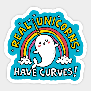 Real Unicors Have Curves Sticker